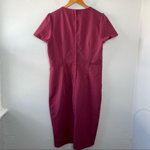 COLLECTIF VINTAGE Pencil Wiggle Dress Size 2XL US 14 Retro Pinup Rockabilly Twee - Picture 3 of 9